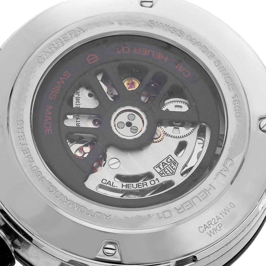 Tag Heuer Carrera Chronograph Stahl-Herrenuhr CAR2A1W Box Card mit Skelett Zifferblatt 3
