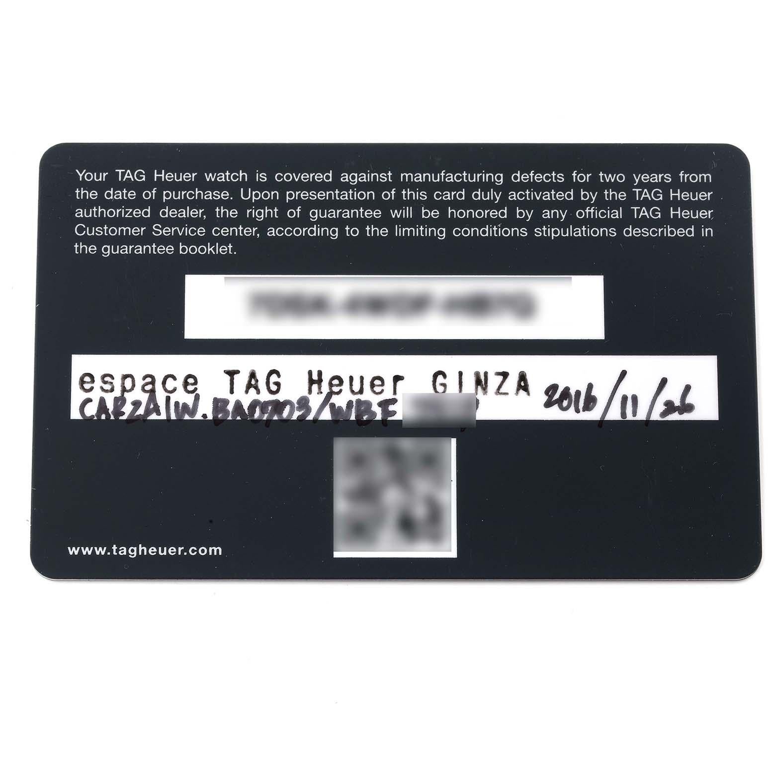 Tag Heuer Carrera Chronograph Stahl-Herrenuhr CAR2A1W Box Card mit Skelett Zifferblatt im Angebot 6