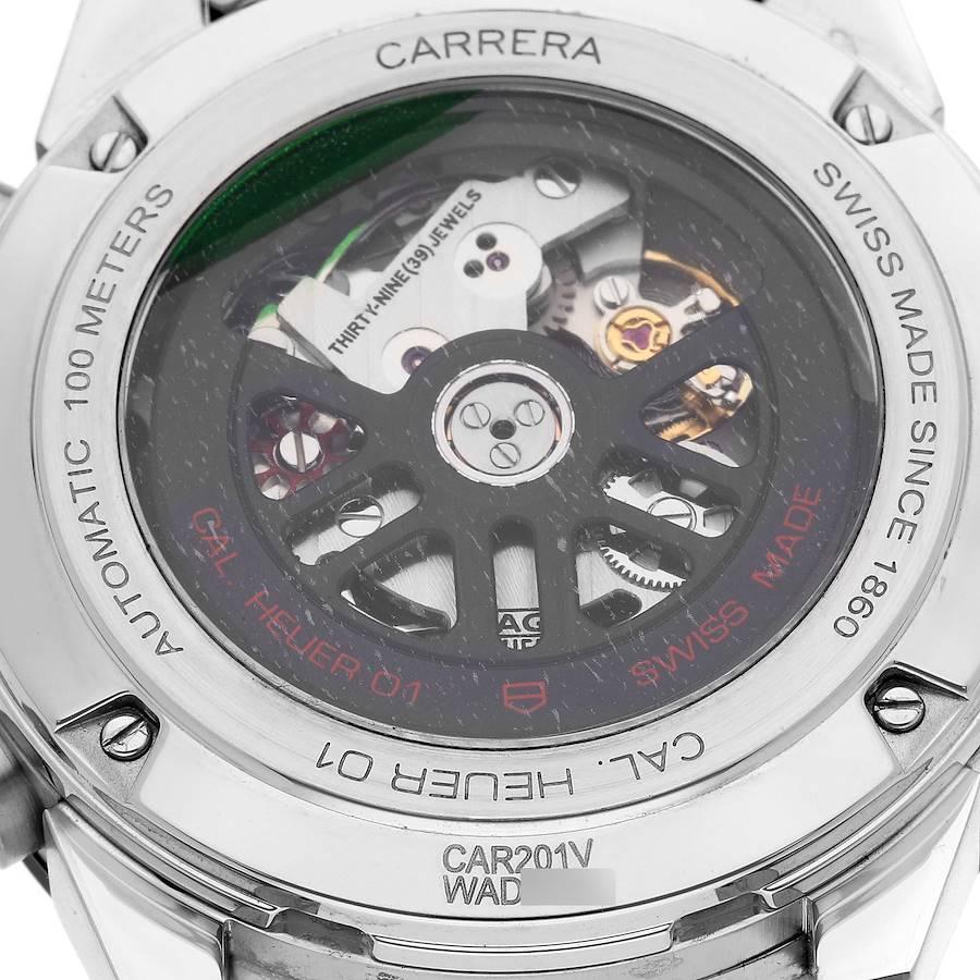 Men's TAG Heuer Carrera Skeleton Dial Mens Watch CAR201V Box Card For Sale