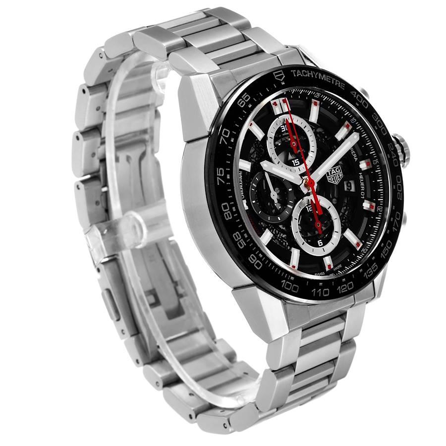 TAG Heuer Carrera Herrenuhr mit Skelett Zifferblatt CAR201V Box Papiere im Zustand „Hervorragend“ im Angebot in Atlanta, GA