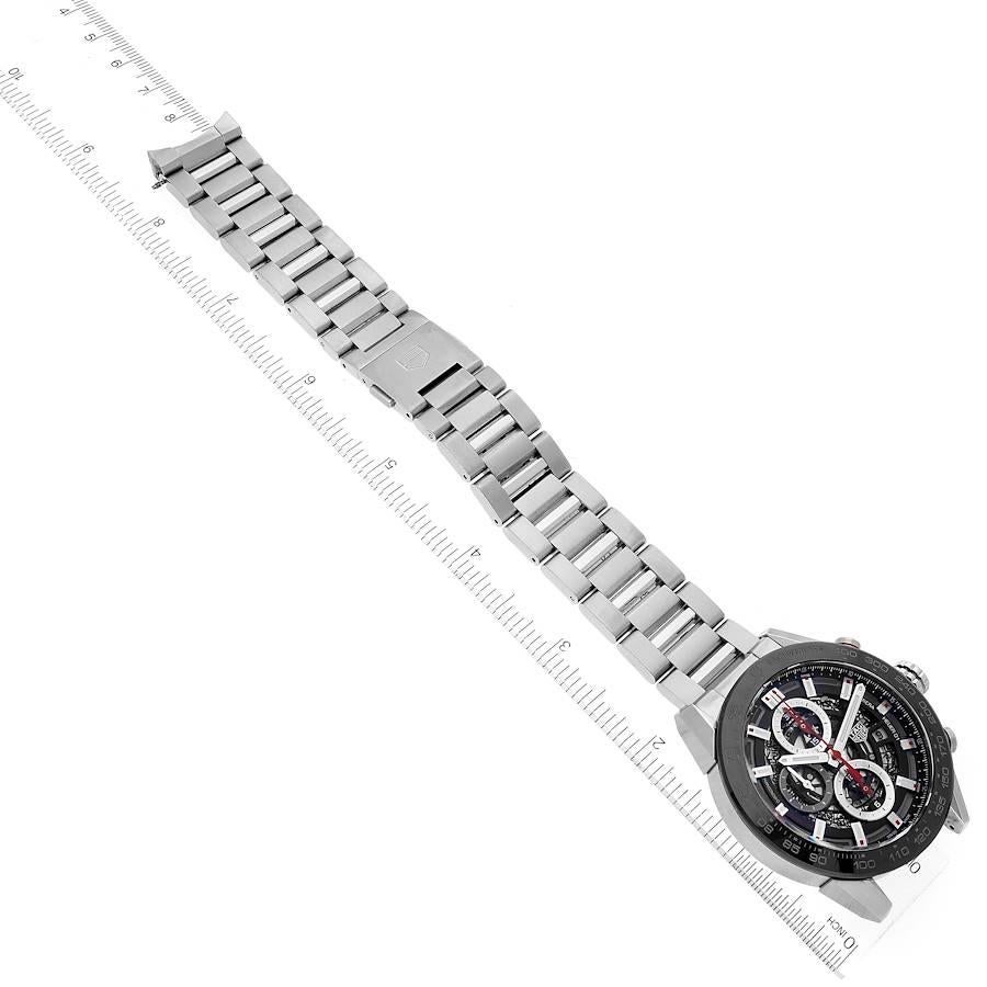 TAG Heuer Carrera Herrenuhr mit Skelett Zifferblatt CAR201V Box Papiere im Angebot 5