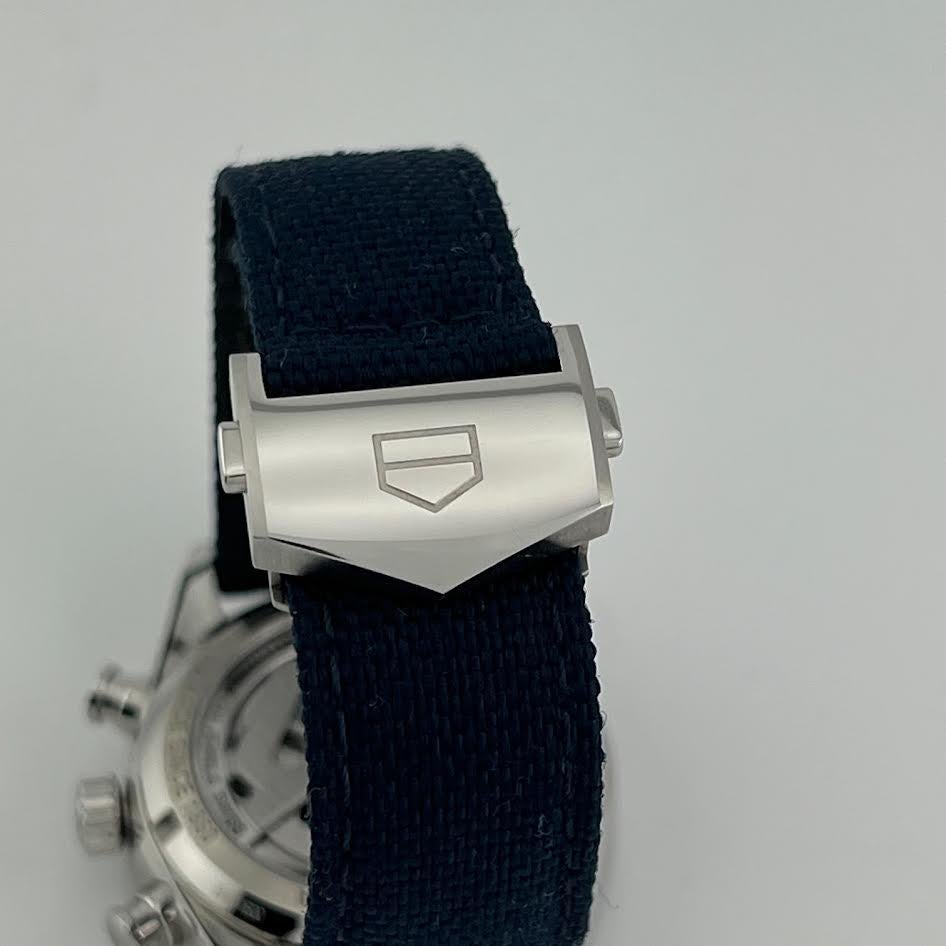 TAG Heuer Carrera Skipper Cronógrafo CBS2213.FN6002 39mm Esfera Azul Acero en Bueno estado para la venta en San Diego, CA