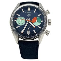 TAG Heuer Carrera Skipper Chronograph CBS2213.FN6002 39mm Cadran bleu Acier