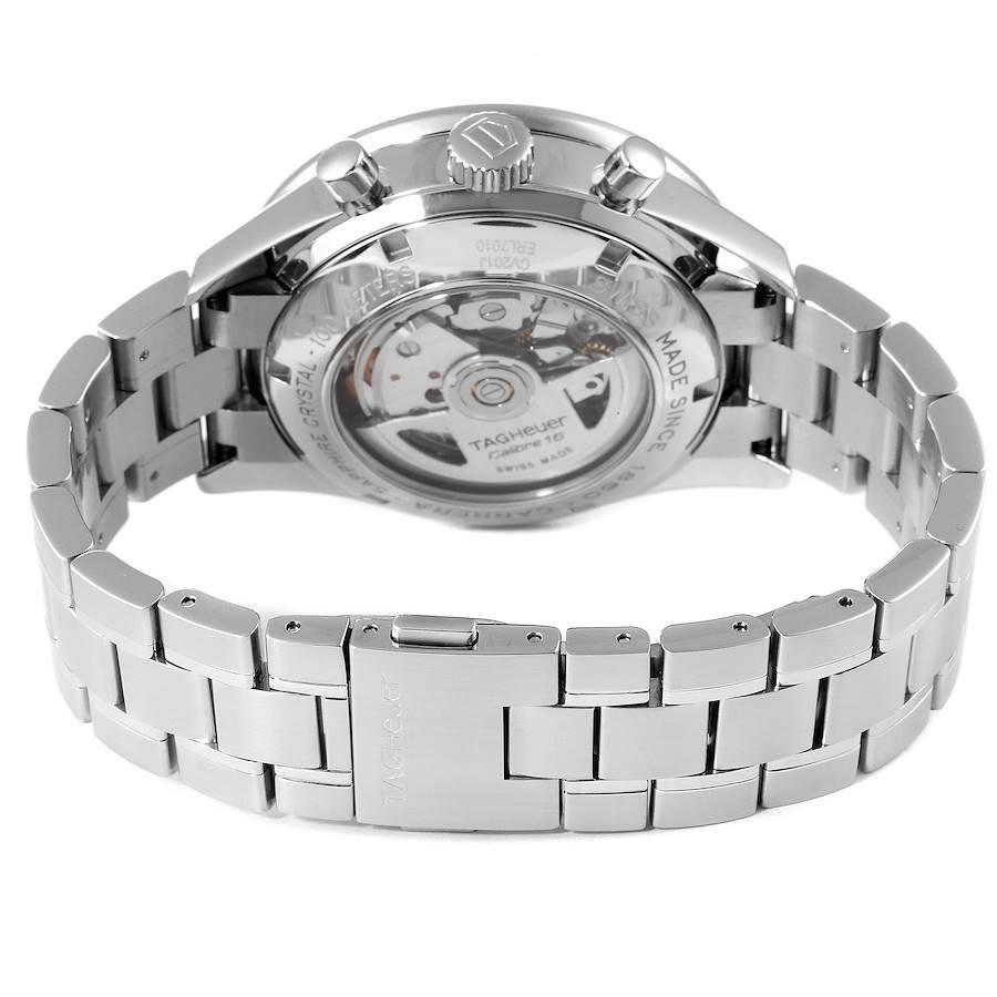 Men's TAG Heuer Carrera Steel Black Dial Diamond Chronograph Mens Watch CV201J For Sale