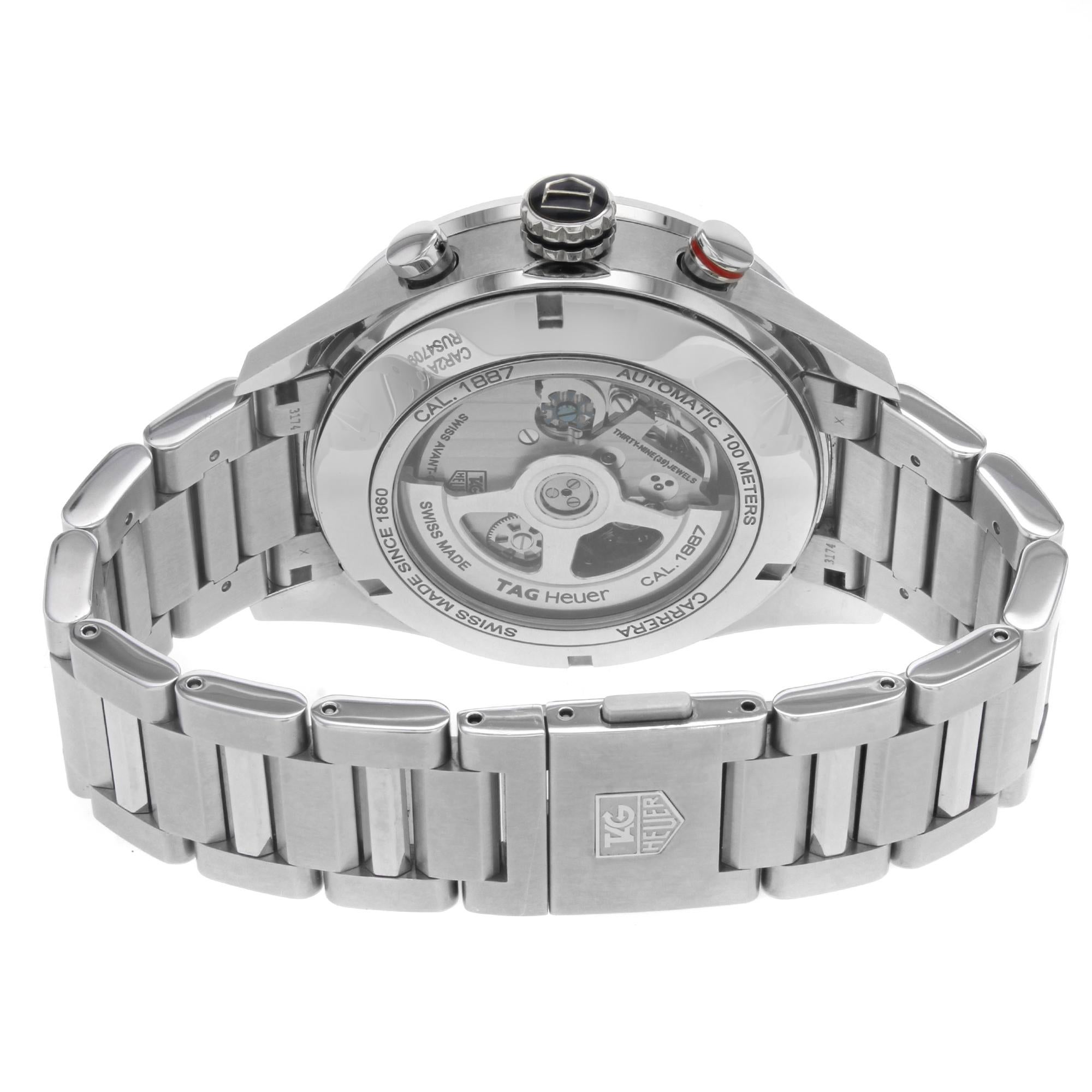 TAG Heuer Carrera Steel Ceramic Black Dial Automatic Men's Watch CAR2A10.BA0799 2