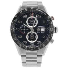 TAG Heuer Montre pour homme Carrera Acier Céramique Cadran Noir Automatique CAR2A10.BA0799