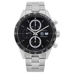 TAG Heuer Carrera Steel Chronograph Black Dial Automatic Watch CV2010.BA0786