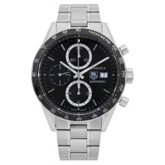 TAG Heuer Carrera Stahl Chronograph Schwarzes Zifferblatt Automatikuhr CV2010.BA0786