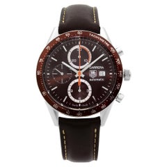 TAG Heuer Carrera Steel Chronograph Brown Dial Automatic Men Watch CV2013.FC6234