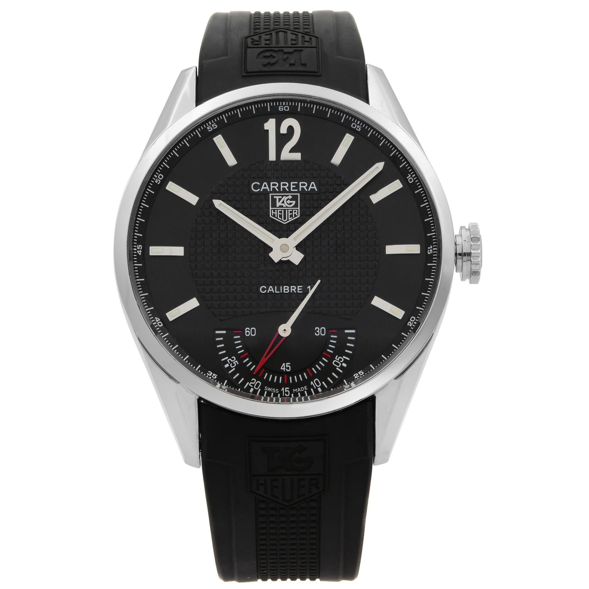 TAG Heuer Carrera Steel Leather Open Back Hand Wind Men’s Watch WV3010.EB0025