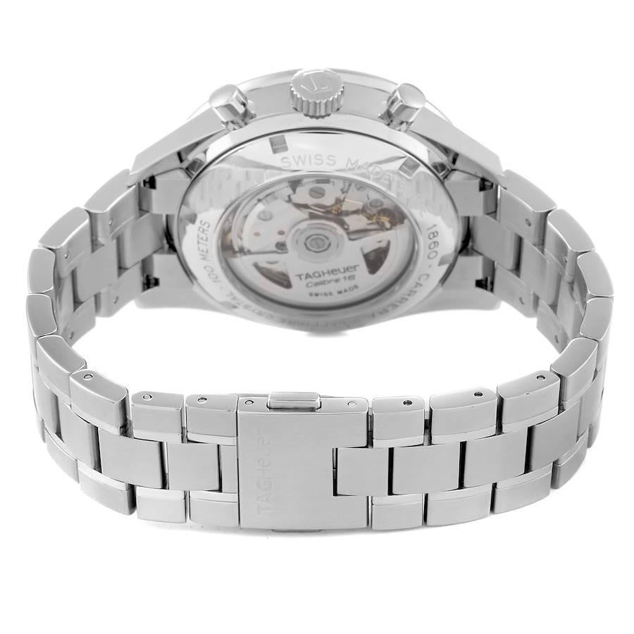 Tag Heuer Carrera Steel Mother Of Pearl Dial Chronograph Mens Watch CV201P  2