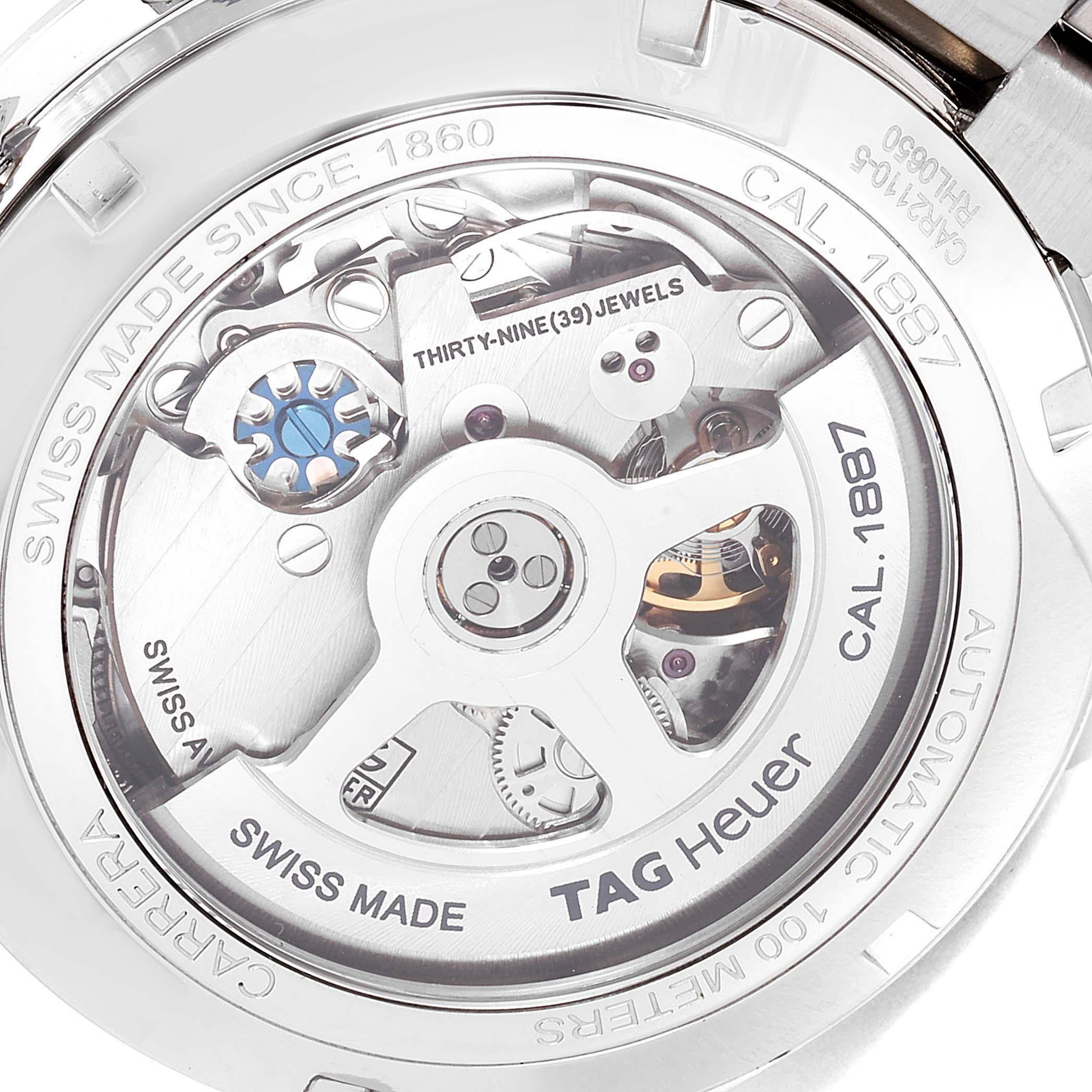 TAG Heuer Carrera Tachymeter Chronograph Men's Watch CAR2110 Box Card 3