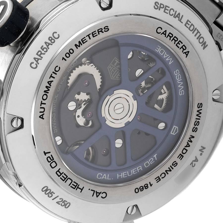 TAG Heuer Carrera Tourbillon Chronograph Titanium Mens Watch CAR5A8C Box Card 2