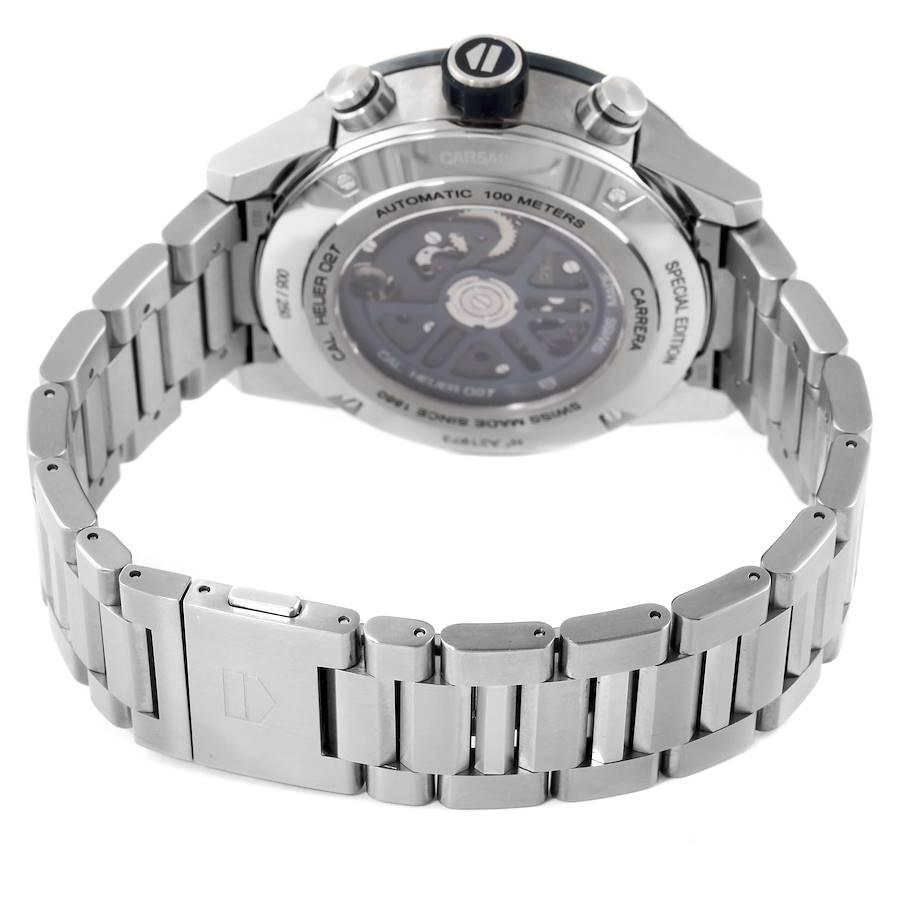TAG Heuer Carrera Tourbillon Chronograph Titanium Mens Watch CAR5A8C Box Card 3