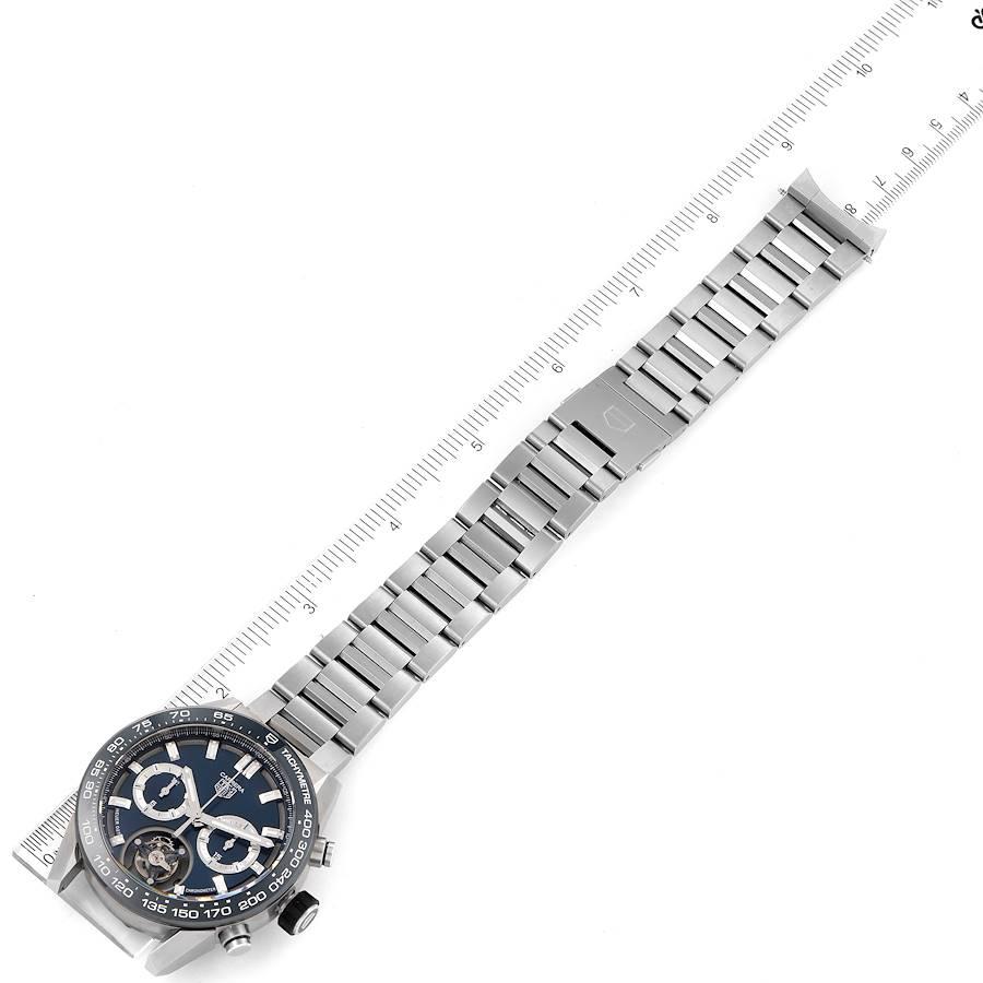 TAG Heuer Carrera Tourbillon Chronograph Titanium Mens Watch CAR5A8C Box Card 4