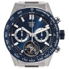 TAG Heuer Carrera Tourbillon Chronograph Titanium Mens Watch CAR5A8C Box Card