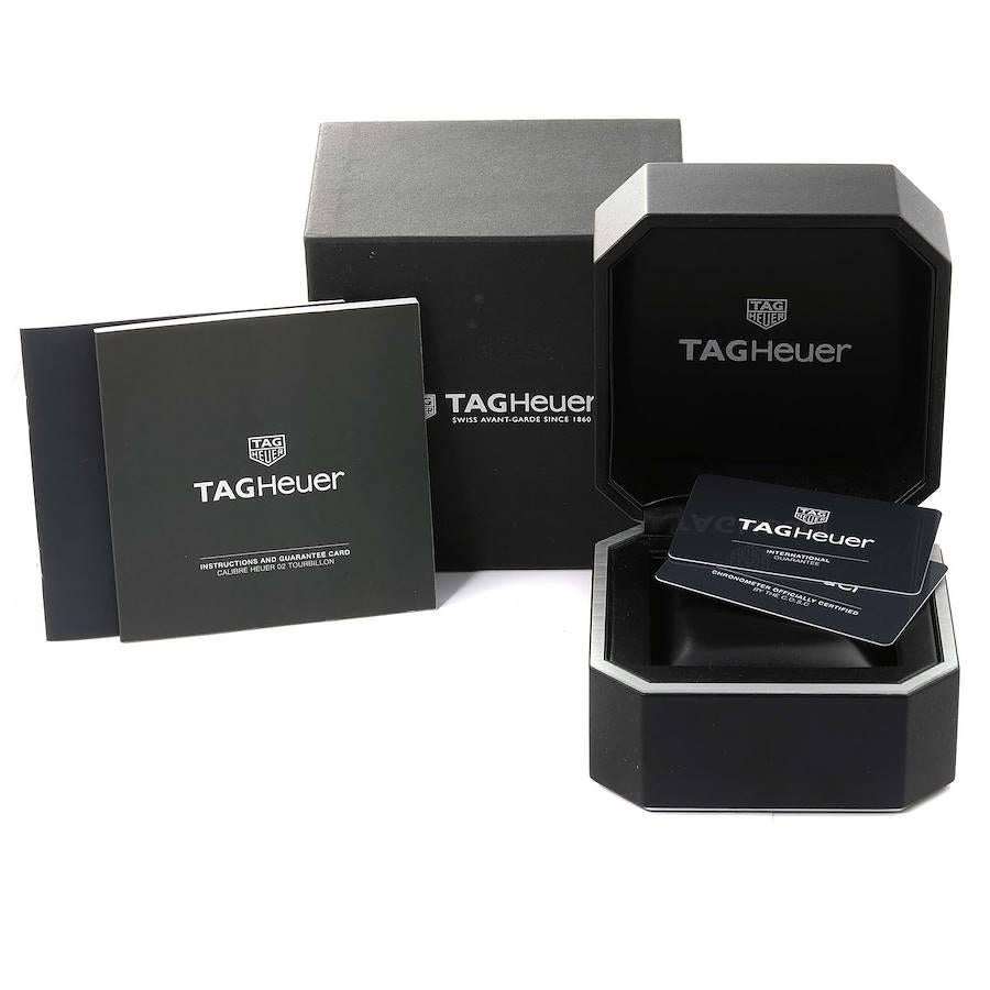 TAG Heuer Carrara Tourbillon Chronograph Titanium Mens Watch CAR5A8Y Box Card 2
