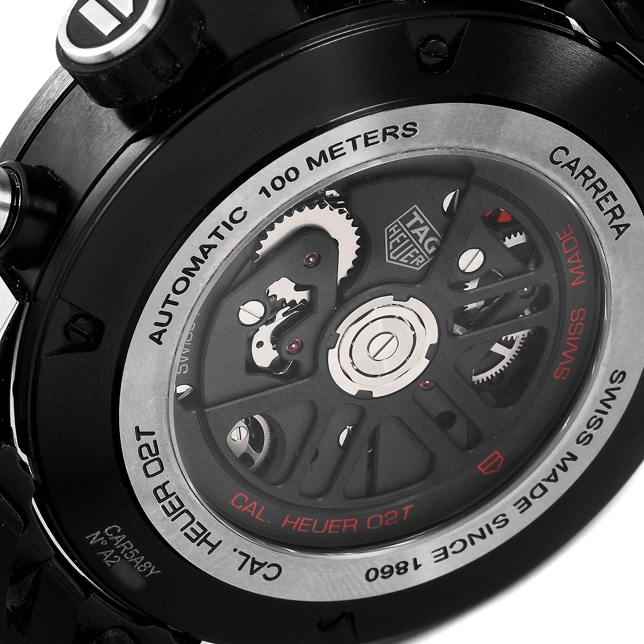 TAG Heuer Carrera Tourbillon Chronograph Titanium Men's Watch CAR5A8Y For Sale 3