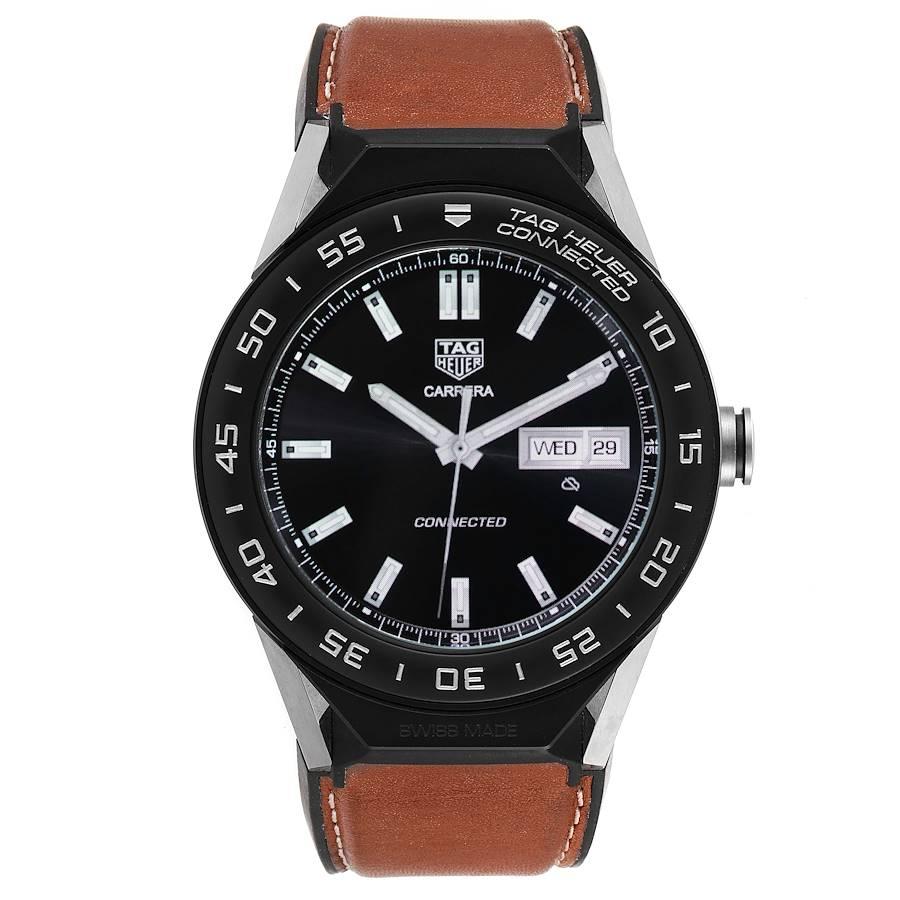 Tag Heuer Carrera Tourbillon Chronograph Titanium Watch ACBF5A80 Box Card 1
