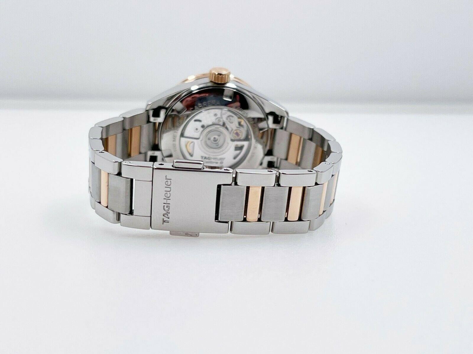 Tag Heuer Carrera WAR2453.BD0777 Mother of Pearl Dial Ladies Box Papers In Excellent Condition In San Diego, CA