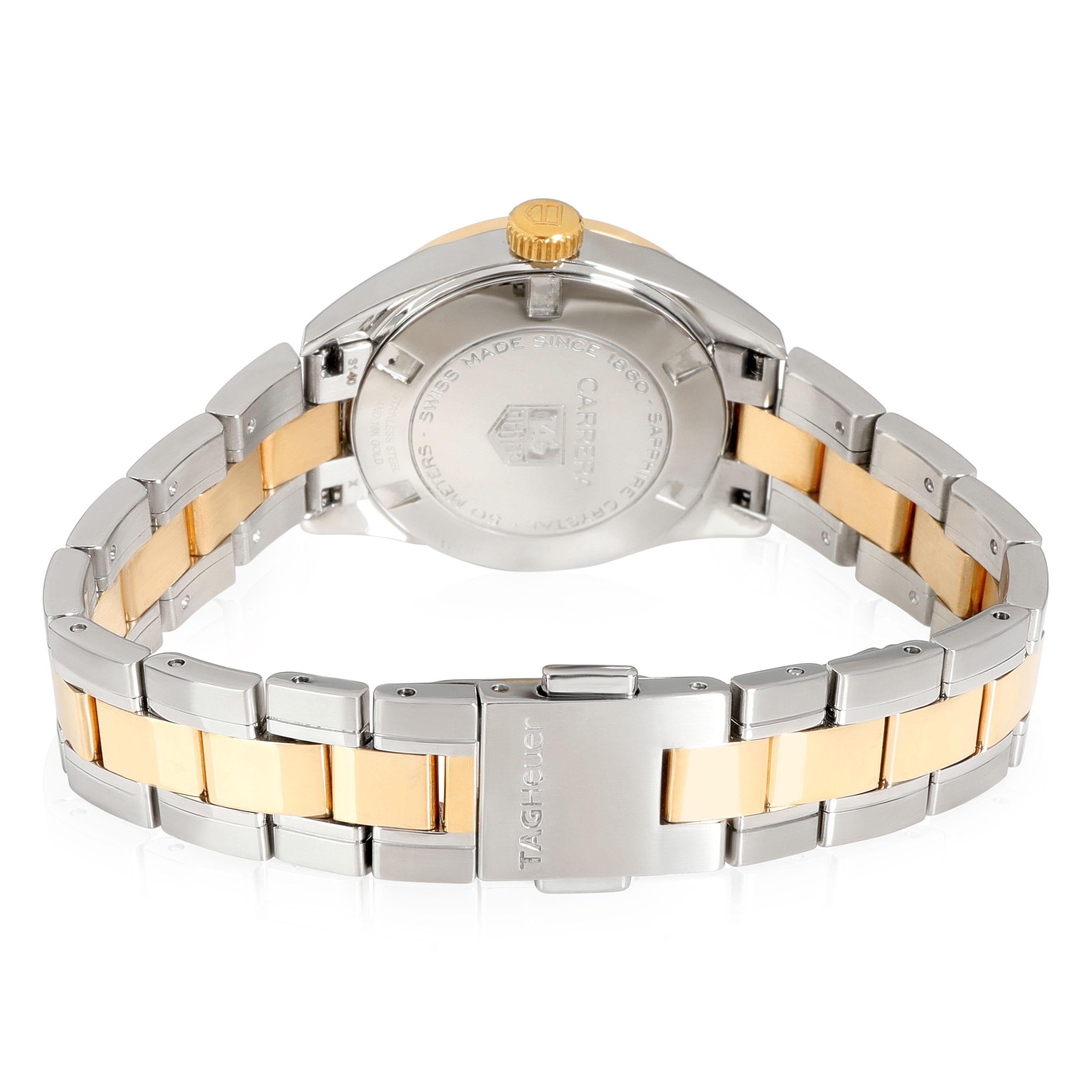 Tag Heuer Carrera WV1450.BD0797 Women's Watch in 18kt Stainless Steel/Yellow Gol

SKU: 112580

PRIMARY DETAILS
Brand: Tag Heuer
Model: Carrera
Country of Origin: Switzerland
Movement Type: Quartz: Battery
Year of Manufacture: 2010-2019
Condition: