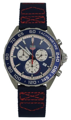 TAG Heuer CAZ1018 Formula 1 Chronograph Watch Red Bull Racing Quartz Blue Dial