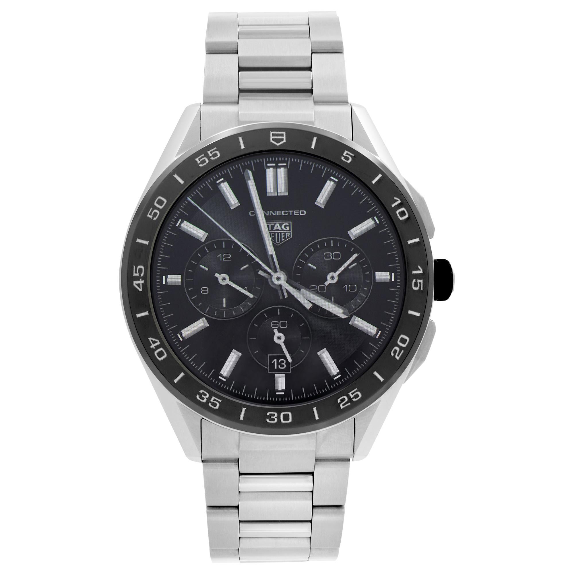 TAG Heuer Connected Steel Touchscreen Quartz Mens Watch SBG8A10.BA0646