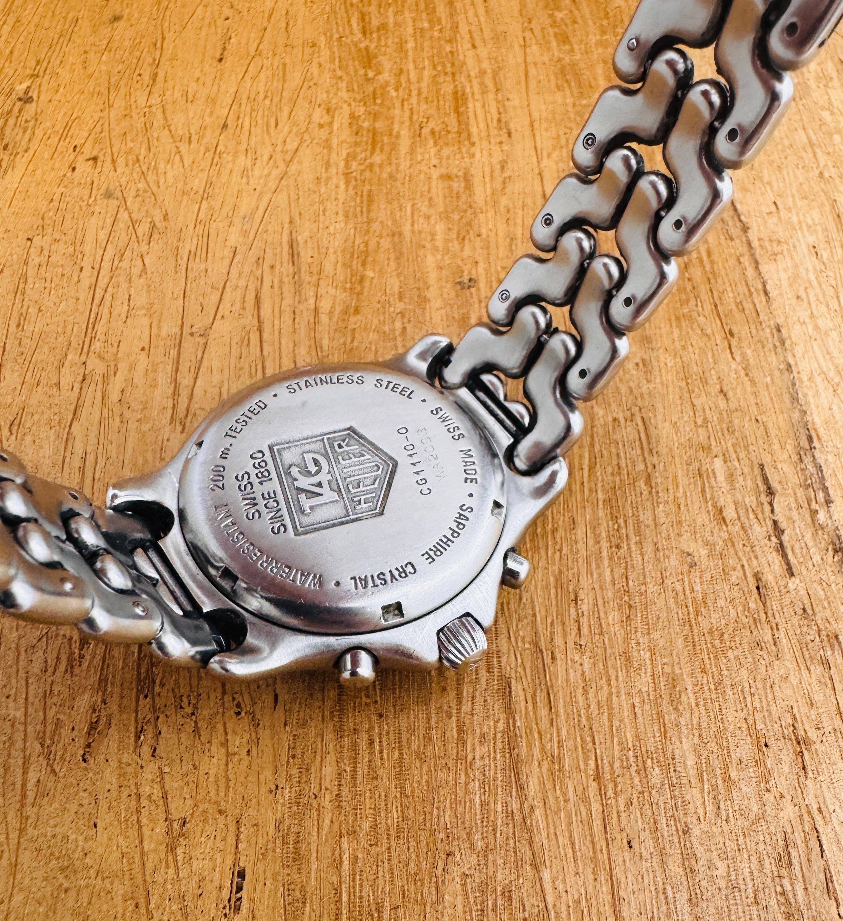 Orologio TAG Heuer Corongraph CG1110-0 Professional Quadrante Nero 200M in vendita 8