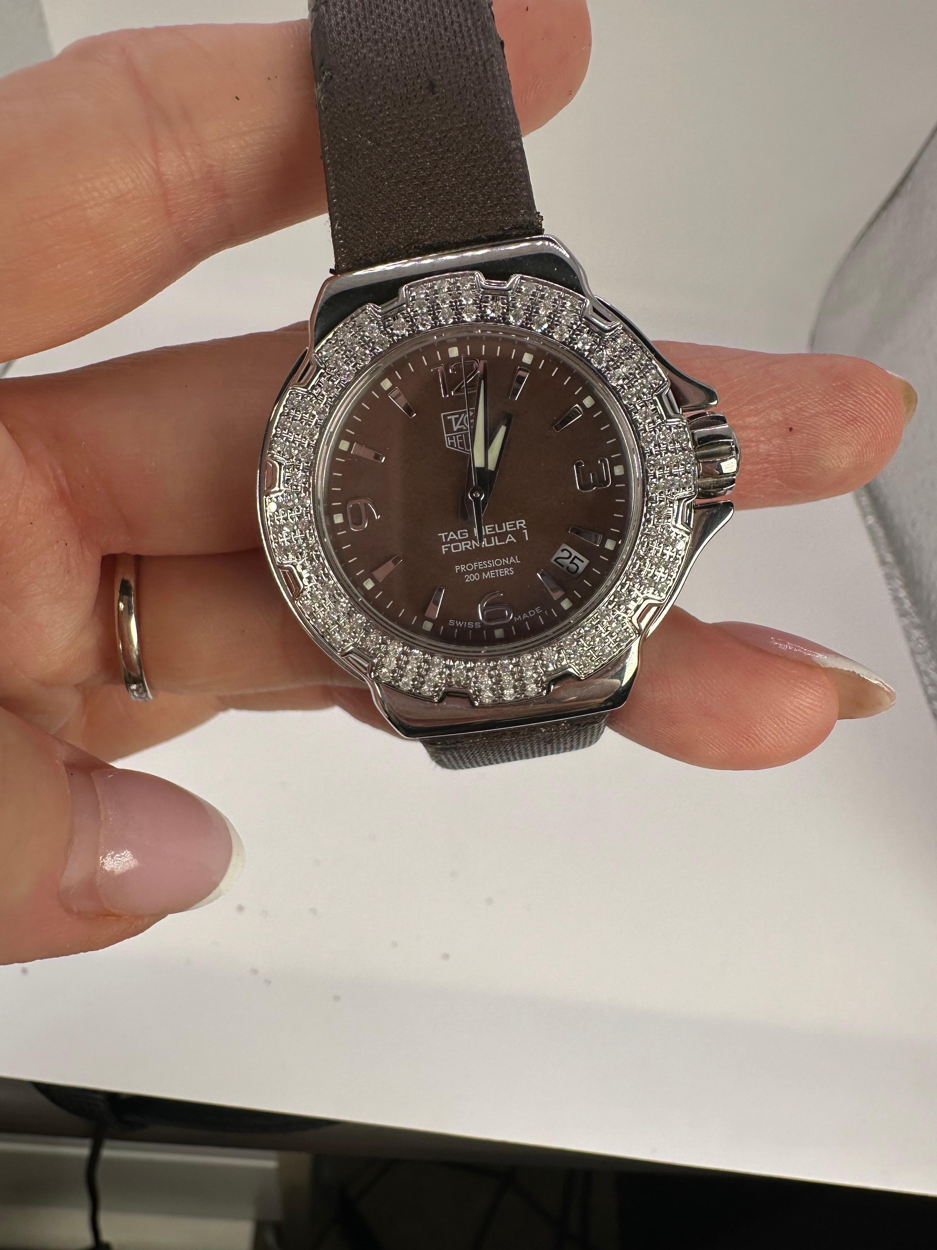 Femenino o masculino Reloj Tag Heuer vintage de diamantes en venta