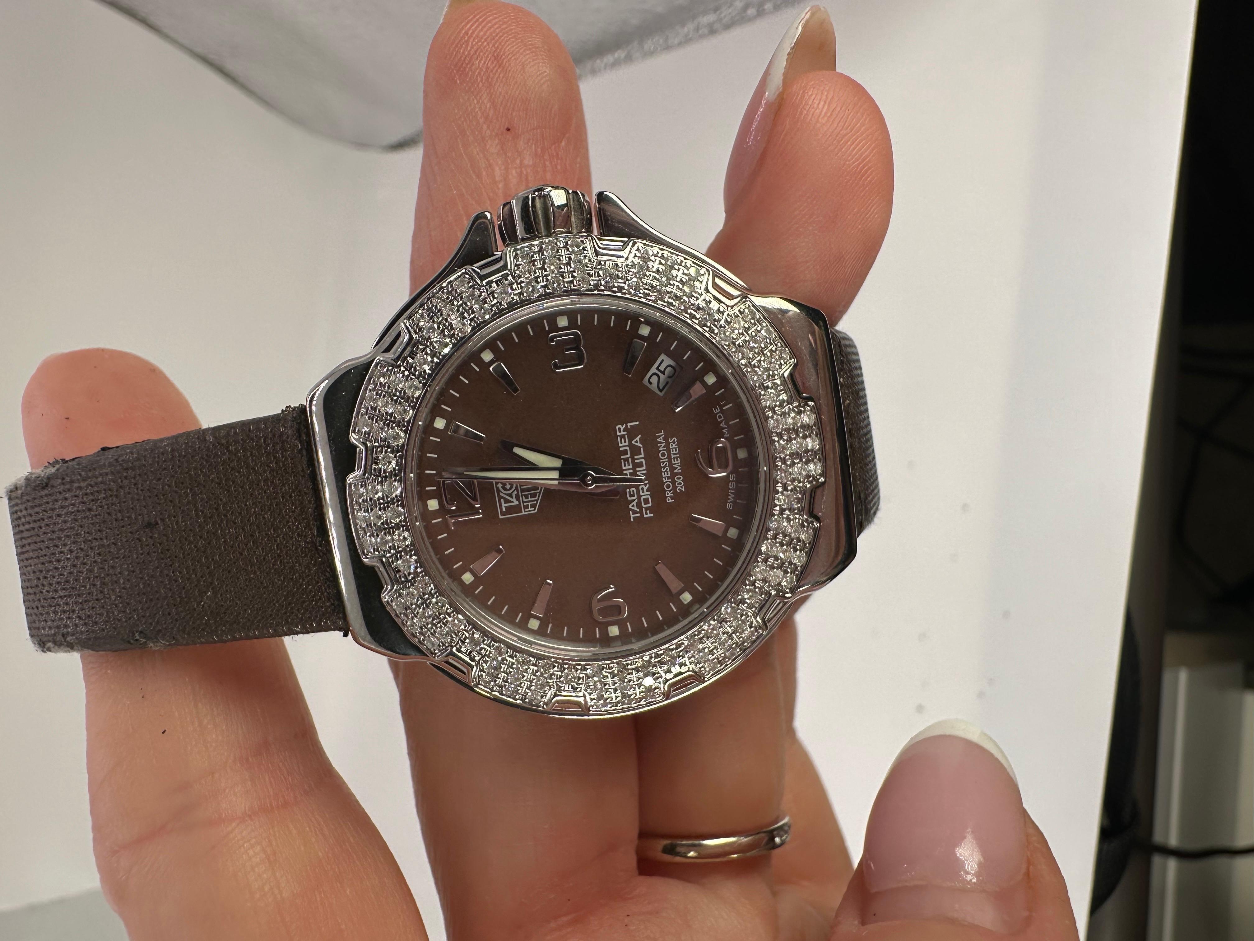 Reloj Tag Heuer vintage de diamantes en venta 1