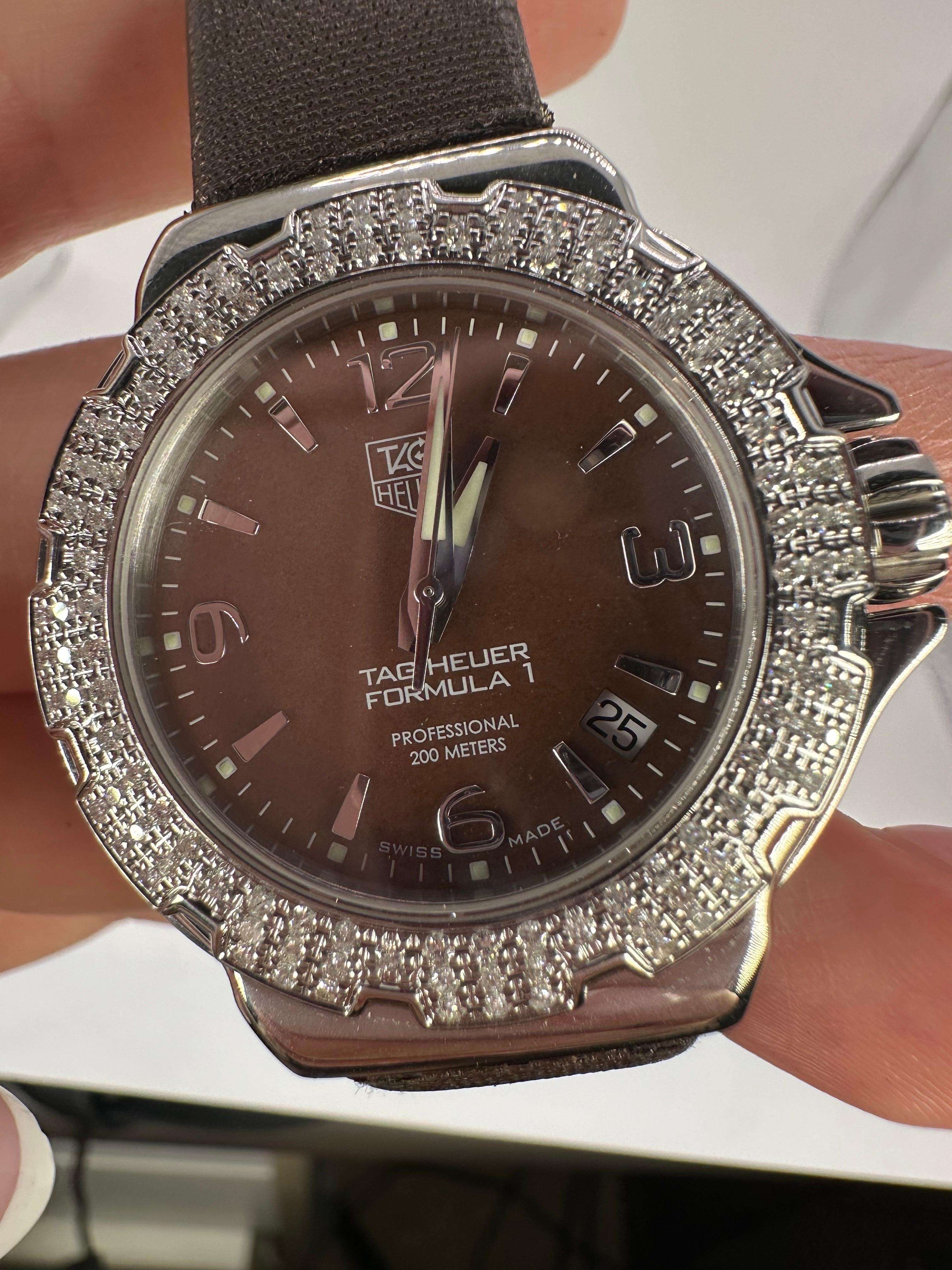Reloj Tag Heuer vintage de diamantes en venta 2