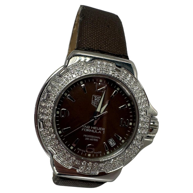 Tag Heuer Diamantuhr Vintage mit Diamanten im Angebot bei 1stDibs