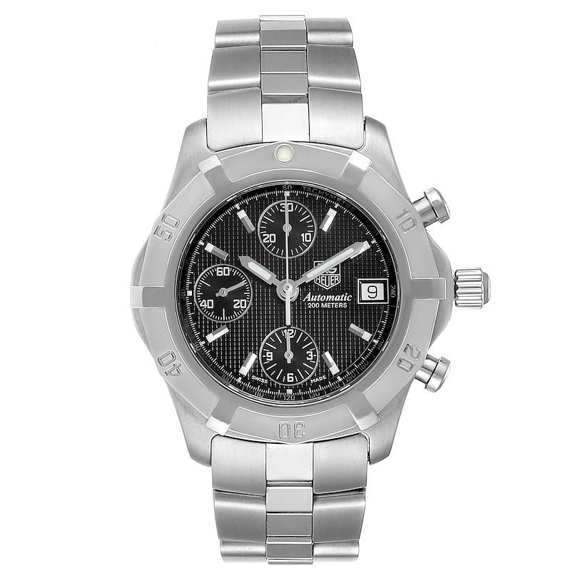 TAG Heuer Exclusive Black Dial Chronograph Steel Men's Watch CN2111 at ...
