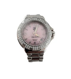 Tag Heuer F1 Ladies Watch Diamond Bezel Pink MOP Dial 37mm #20554
