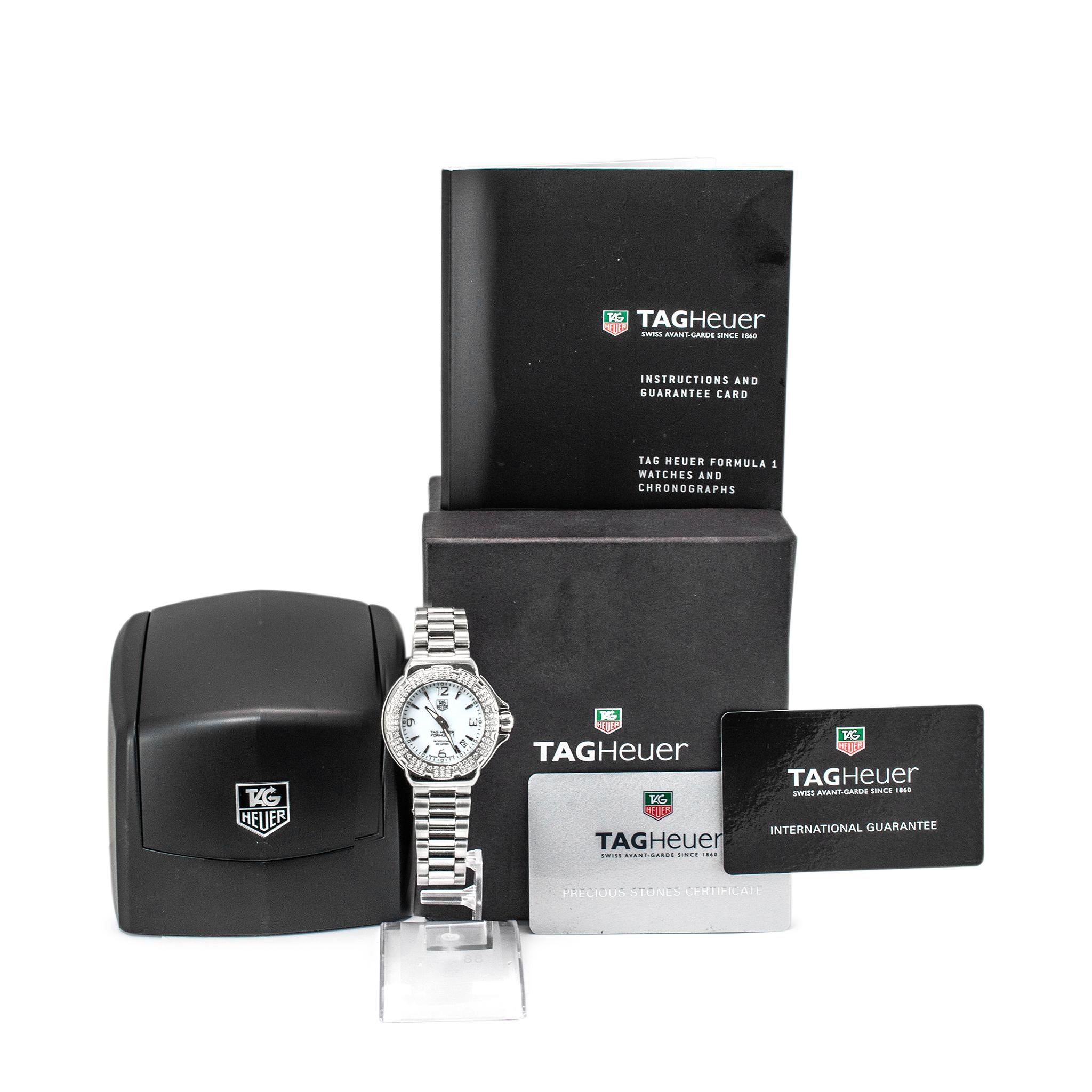 Tag Heuer Formula 1 37MM WAC1215 Diamond Bezel Stainless Steel Ladies Watch 4