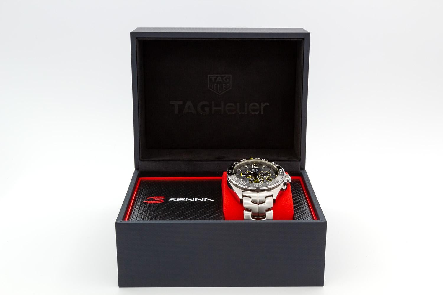 TAG Heuer Formula 1 Ayrton Senna Special Edition Quartz Chronograph CAZ101AF BNP 8