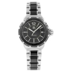 TAG Heuer Formula 1 Montre à quartz en acier et céramique avec cadran noir pour femmes WAH121A.BA0859