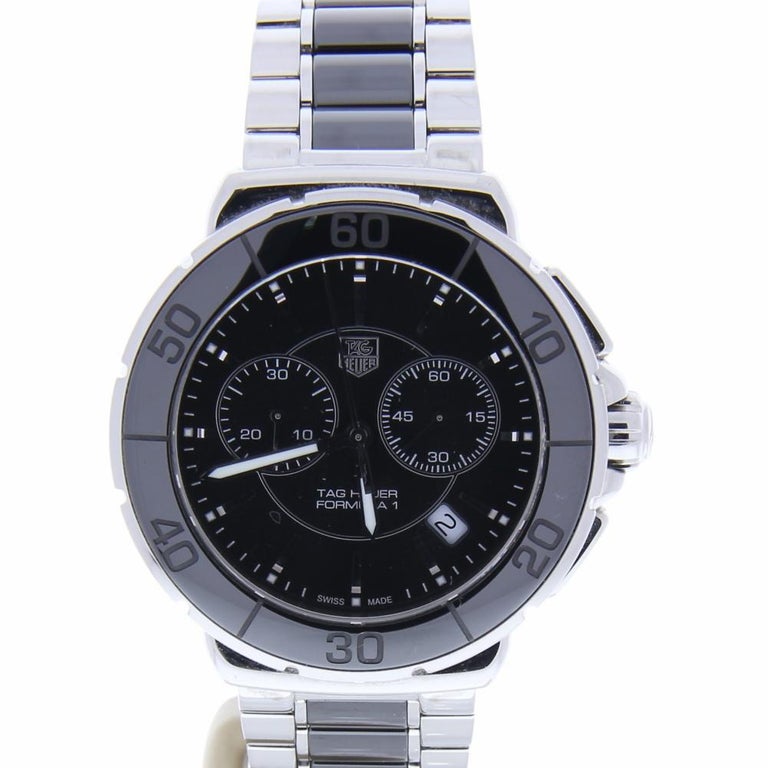 TAG Heuer Formula 1 CAH1210.BA0862 with Band, Ceramic Bezel and Black For Sale at 1stdibs
