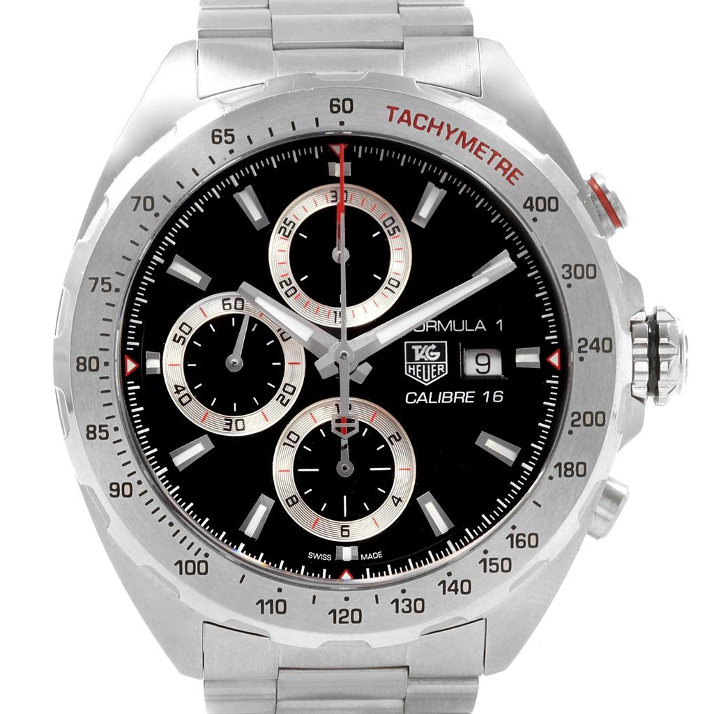 Tag Heuer Formula 1 Chronograph Steel Men’s Watch CAZ2010 Card For Sale
