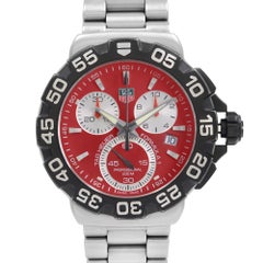 Tag Heuer Formula 1 Chronograph Steel Red Dial Mens Quartz Watch CAH1112.BA0850