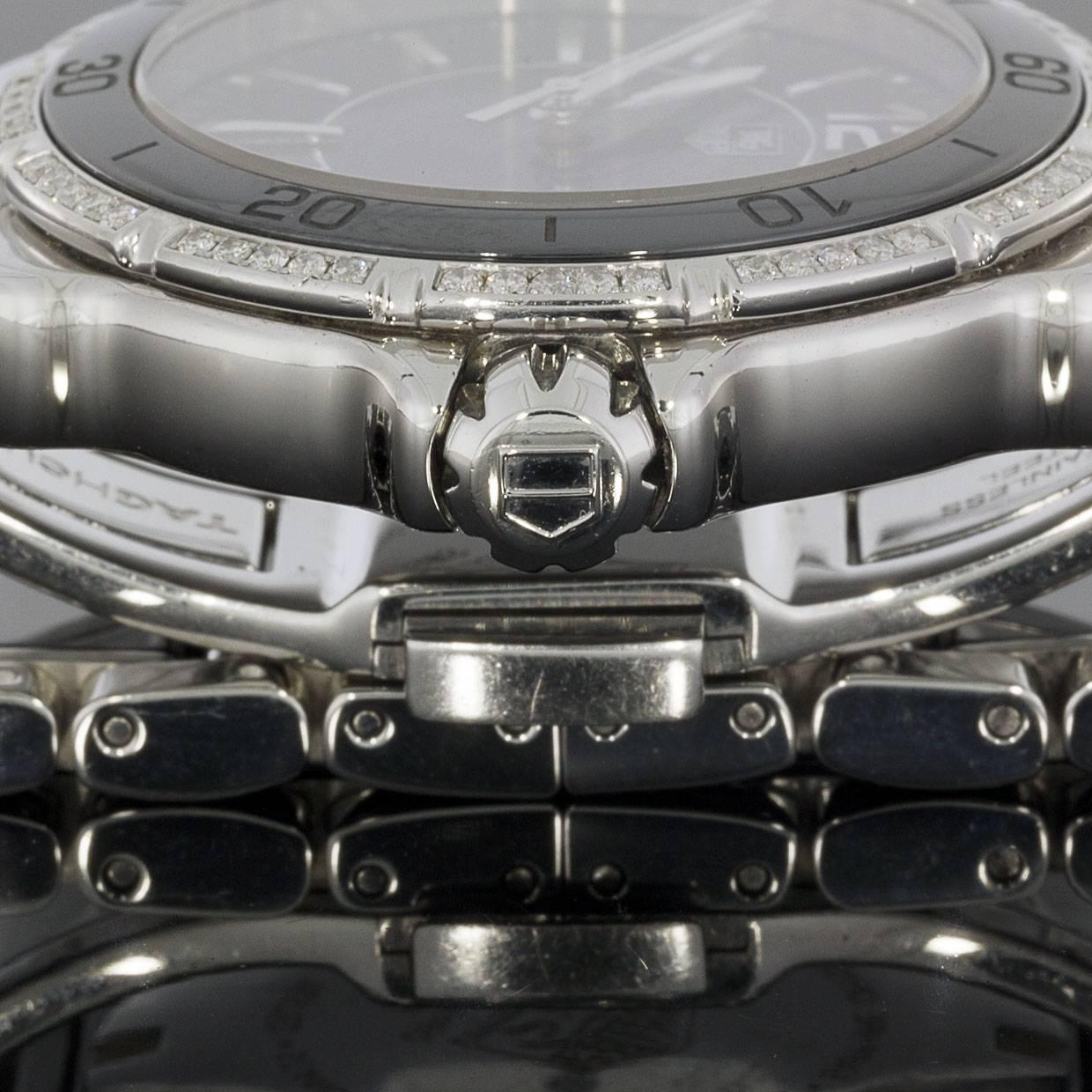 Round Cut TAG Heuer Formula 1 Diamond Bezel Luxury Watch