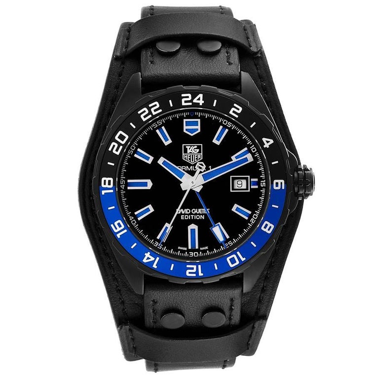 TAG Heuer Formula 1 GMT David Guetta Titanium PVD Batman Watch WAZ201A