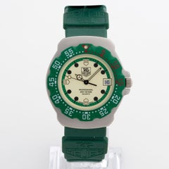 TAG Heuer Formula 1 'green' 372.513. vintage, rubber strap, Year 1989