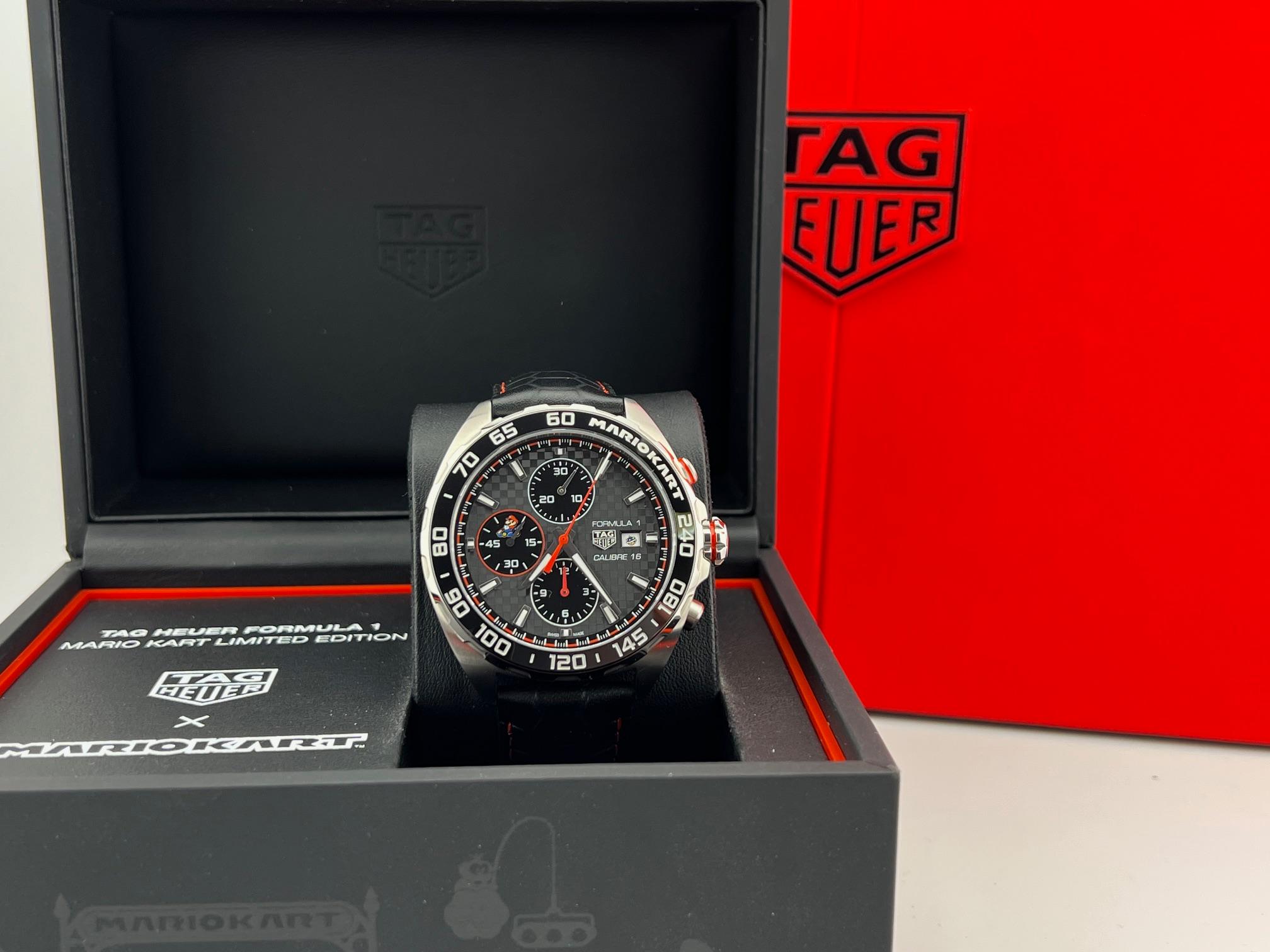 TAG Heuer Fórmula 1 Mario Kart Edición Limitada CAZ201E.FC6517 44mm Caja Papeles en venta 10