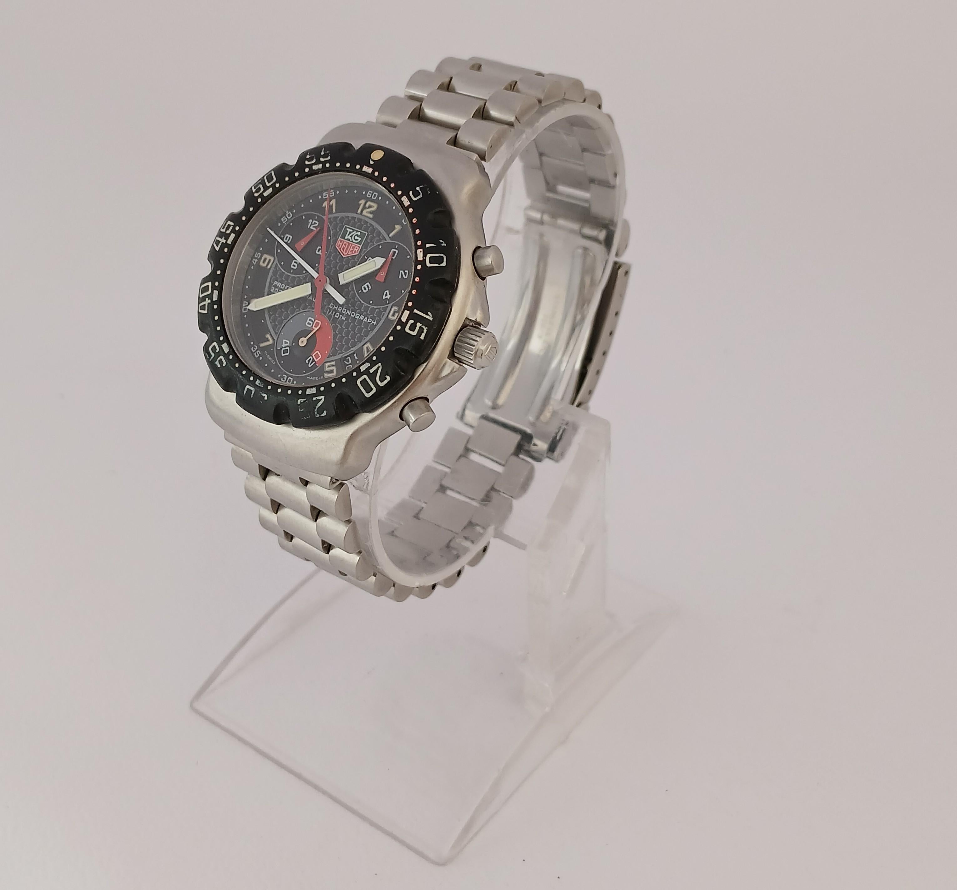 TAG Heuer Formula 1 Quartz Black Dial Chronograph CA1211 Mens Watch For Sale 1