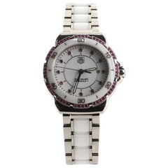 TAG Heuer Formula 1 Quartz Watch Stainless Steel and Ceramic with Pink Sapphire
