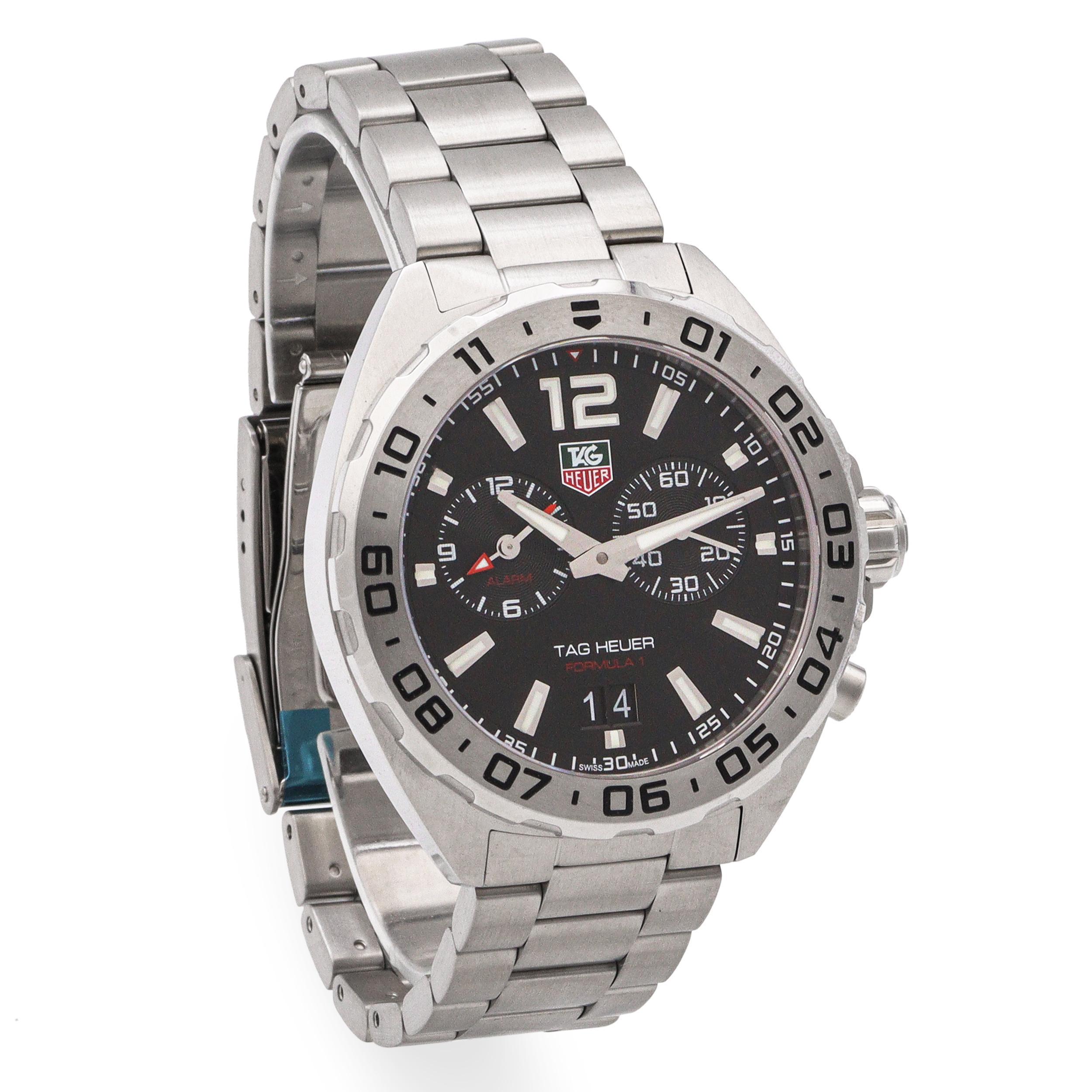 TAG Heuer Formula 1 Edelstahl Chronograph Quarz Herrenuhr Ref. WAZ111A im Angebot 1