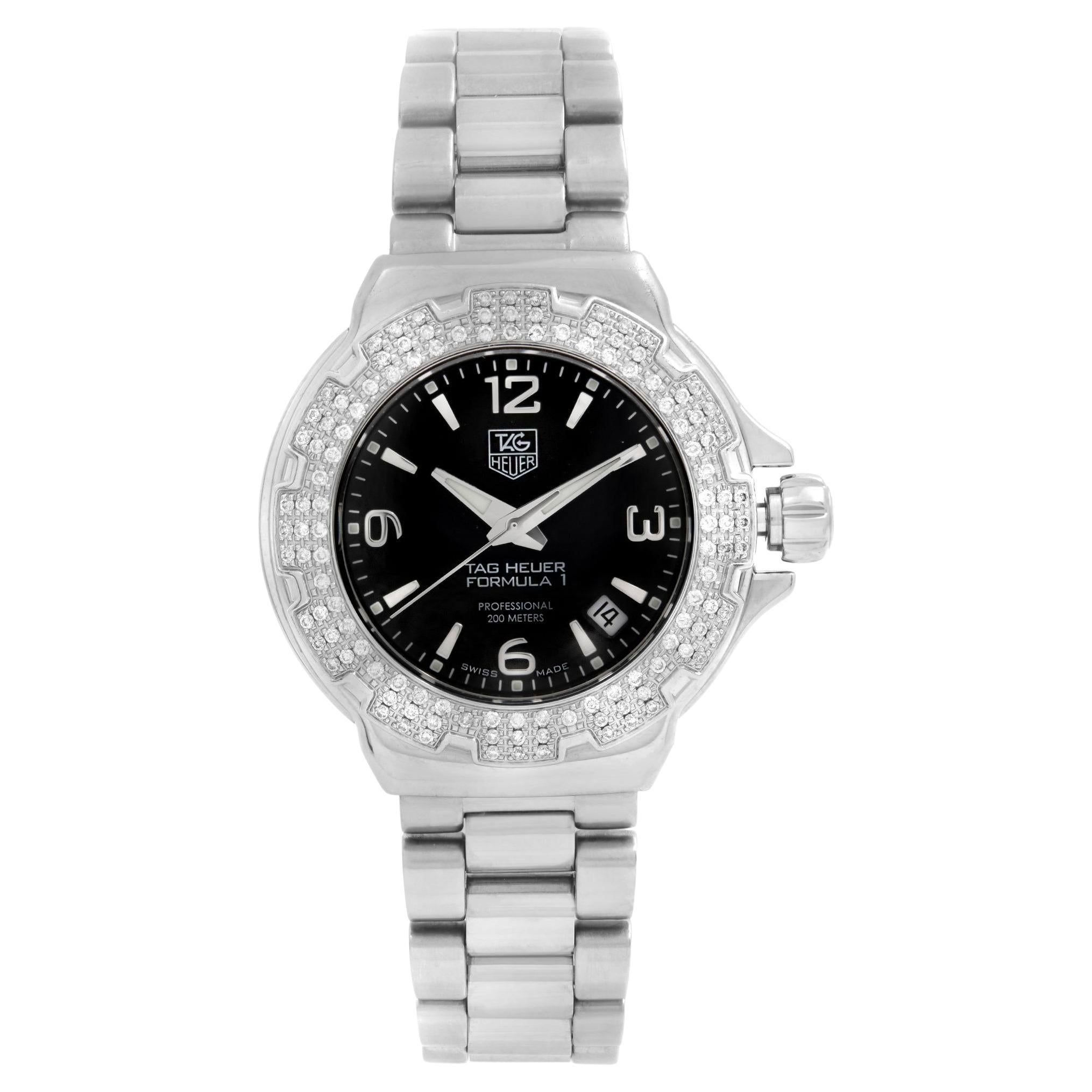 TAG Heuer Formula 1 Steel Diamond Black Dial Ladies Quartz Watch WAC1214.BA0852
