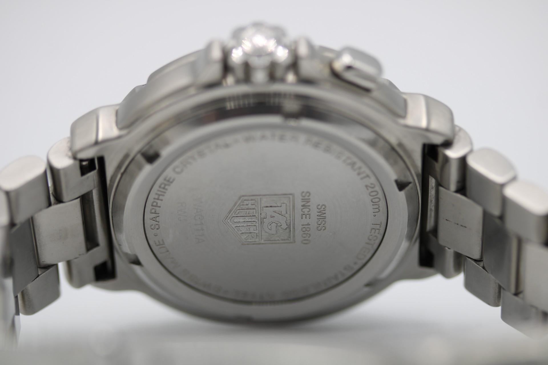 This Tag Heuer Formula 1 WAC111A Alarm watch has been recently serviced and is in excellent working order, presented as a complete full set of box, papers and documented service.

The Formula 1 range is one of Tag Heuer’s most iconic and successful,