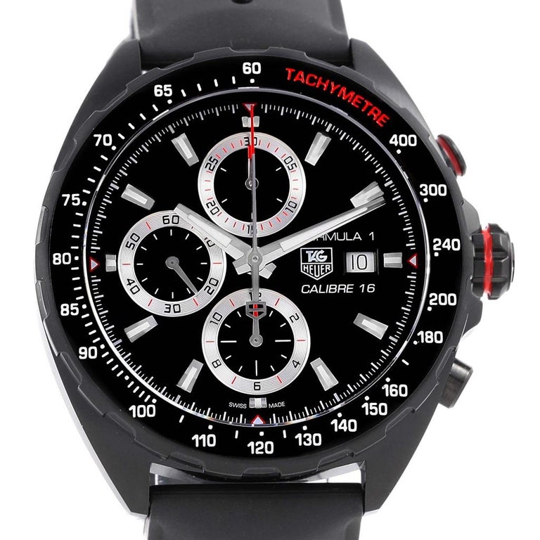 TAG Heuer Formula One Chronograph Black Dial Menâs Watch CAZ2011 Unworn at 1stdibs
